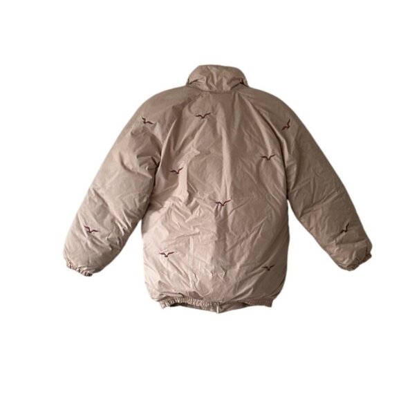 Vintage Jordache Puffer Down Jacket Duck & Fowl Feathers Embroidered Birds  XS - Picture 13 of 13